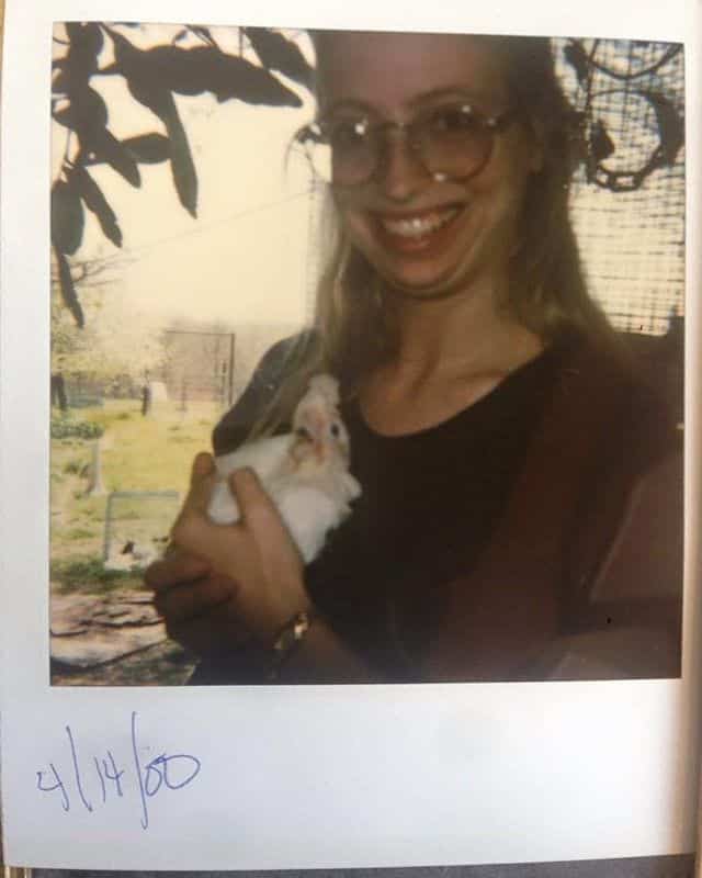 … here I am holding a baby Boo almost 18 years ago