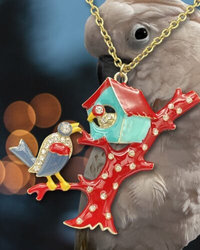 "Up A Tree" Vintage-Inspired Trifari Imitation Pendant Necklace